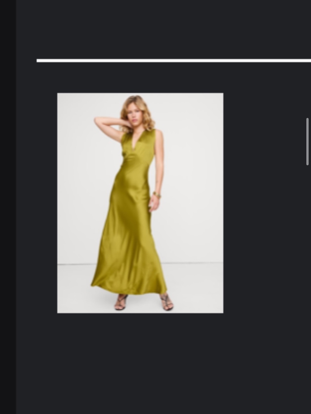 Banana Republic NWT Olive Satin V-Neck Maxi Dress - Women